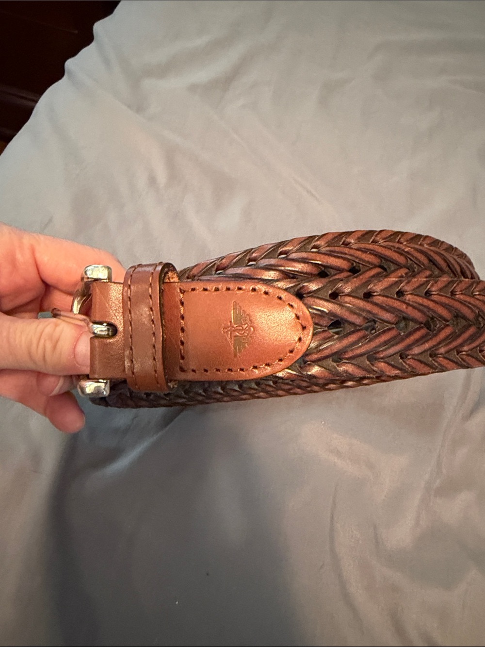 Braided Leather Men’s Belt in Chestnut Brown - Classic Casual Style